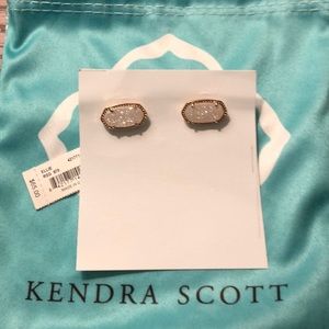 NWT Ellie druzy rose gold earrings